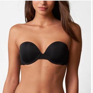 SKARLETT BLUE GODDESS BLACK MUTI WAY STRAPLESS BRA 36B NWT‎ IN PKG